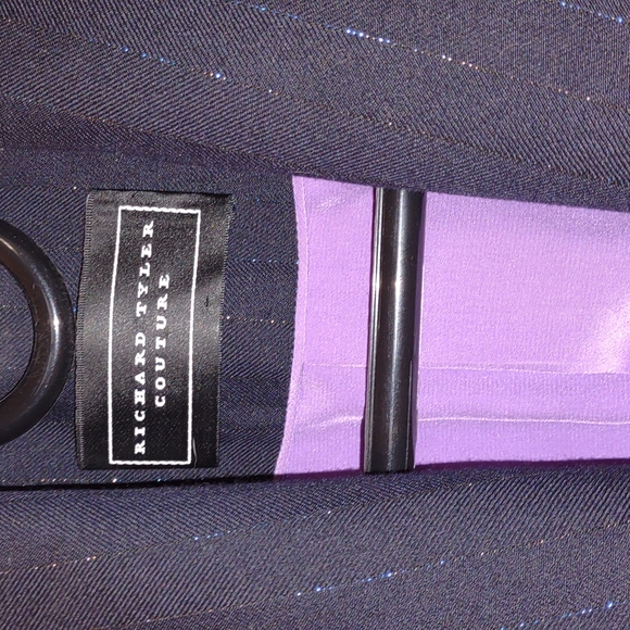 WOW! Vintage Richard Tyler Couture!! Black blazer w/ rainbow stripes size small! - Picture 2 of 7